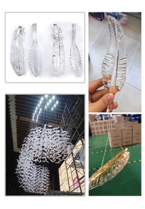 Đèn Treo Sảnh Khách Sạn Đèn Chùm Thủy Tinh Lông Vũ Lớn Cho Phòng Làm Đẹp Cho Trần Cao Của Cầu Thang Khách Sạn Đèn Chùm Thủy Tinh - Product Image 5