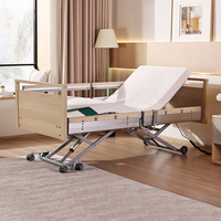 Lit médicalisé multifonctionnel à faible consommation d'énergie avec barrières latérales, pour usage hospitalier et soins aux personnes âgées, disponible immédiatement à Hong Kong
