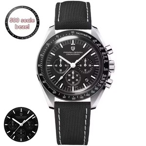 Reloj Retro Nuevo de PAGANI DESIGN, Relojes de Cuarzo para Hombre, Acero Inoxidable, Cristal de Zafiro Luminoso, Cronógrafo - Product Image 3