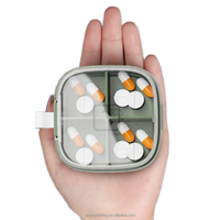 Boîte à pilules portable mini en plastique, grande capacité, compartimentée, hermétique, pour le rangement des médicaments, idéale pour les voyages
