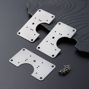 Placa de reparación de bisagras de acero inoxidable, montaje en superficie engrosada, antirust, para puertas de armarios, parche de fijación de muebles con tornillos - Product Image 1