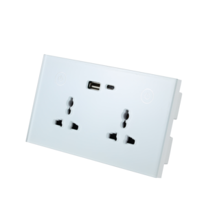 Smart Home Universal EU US UK presa a muro con USB Type-<span class=keywords><strong>c</strong></span> Tuya 16A presa di alimentazione WiFi intelligente con Alexa Google Home - Product Image 2
