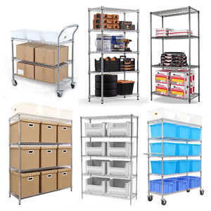Estante NSF Estante Unidad Equipo de almacenamiento Estante Estantería de alambre de 4 niveles Estantería de alambre de doble pico 250kg Estantería de alambre de alta calidad - Product Image 4