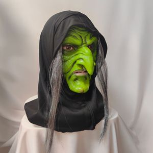 Máscara de Bruja Verde, Material de Emulsión, Divertido Accesorio de Disfraz para Halloween, Máscara de Fiesta DIY - Product Image 2