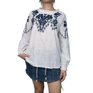 เสื้อผ้าแฟชั่นผู้หญิง ปักลายหนักแน่น สไตล์จีน แต่งลูกไม้ แขนยาว เรียบหรู - Product Image 5