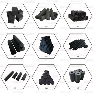 Ligne complète de machines à briquettes de charbon de coco, incluant un four de carbonisation en acier inoxydable, un broyeur, un mélangeur et un moteur AC - Product Image 6