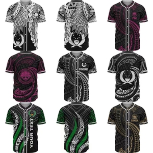 Maillots de Baseball de <span class=keywords><strong>tatouage</strong></span> polynésien pur pour hommes équipe personnalisée Samoa Tribal Fidji <span class=keywords><strong>tortue</strong></span> <span class=keywords><strong>tatouage</strong></span> chemises de Baseball - Product Image 1