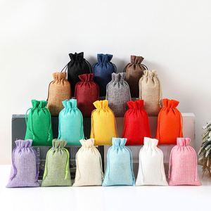 Sac d'emballage en lin recyclable avec cordon de serrage et poche à rabat pour pantalons, bijoux, cosmétiques, cadeaux, stockage et marquage - Vente en gros fabricant - Product Image 3