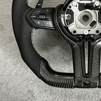 Volant de voiture en cuir semi-synthétique et fibre de carbone véritable, prêt à l'emploi, pour BMW F01 F30 F10 F11 F20 F21 F25 F31 F34 F32 F33 F36