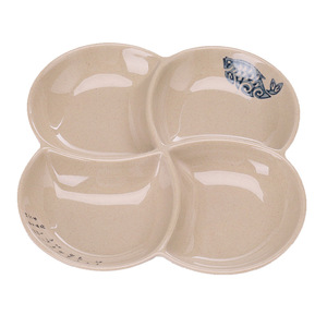 Assiettes divisées en mélamine imitation porcelaine A5 pour collations, desserts, plats froids, raviolis, petites assiettes pour barbecue, viande - Product Image 2
