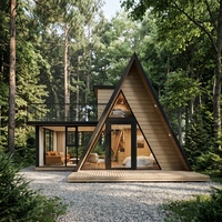 Cabane de tourisme Eco Nordic Pine Valley S580, maison en forme de A, villa et hôtel, structure en acier, maison préfabriquée miniature