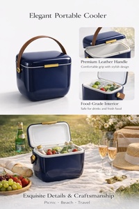 Nouvelle conception, couleur vive, glacière thermique <span class=keywords><strong>de</strong></span> luxe 6L avec bandoulière, boîte <span class=keywords><strong>de</strong></span> rangement pour bouteilles <span class=keywords><strong>de</strong></span> vin et boissons hautes - Product Image 6