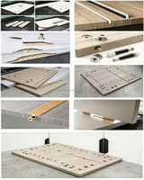 Machine de perçage six faces à alimentation automatique pour panneaux de porte d'armoire en MDF et panneaux de particules