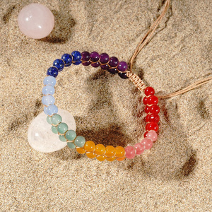 Adjustable Braided 7 Chakra <b>Beaded</b> <b>Bracelet</b> Natural Healing Stone Yoga Meditation Spiritual Jewelry - Product Image 5