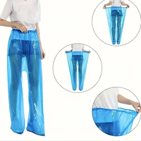 Großhandel Blauer PE-Regenanzug Transparenter Wasserdichter Regenmantel Poncho-Set Plastik PE Einweg-Regenmantel
