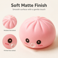Jouet créatif anti-stress souple, réaliste, en forme de boulette avec yeux qui éclatent, fonction de soufflage de bulles, amusant, pour la décompression et la simulation de la gestion des tensions