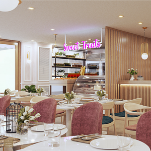 Centro comercial Panadería Quiosco Pan Dulces Tienda Mostrador Personalizado Pan Exhibición Mostrador de té de burbujas - Product Image 3