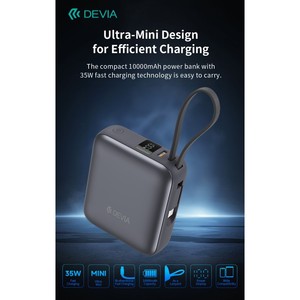 Power Bank ad alta capacità Ultra1 10,000mAh PD 35W ricarica rapida con cavo tipo-C centrale elettrica 18W uscita giappone presa Standard - Product Image 1
