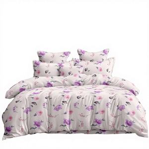 Parure de lit de luxe en microfibre 400TC, motif moderne, 3 pièces, 220x240, avec taies d'oreiller, en polyester, pour lits Queen/King - Product Image 1