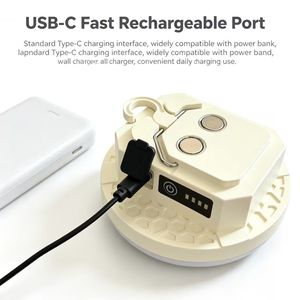 Lampe de camping portable LED, lumière d'urgence avec crochet, lampe de nuit rechargeable pour une utilisation en intérieur, sur le bureau ou dans la chambre - Product Image 4