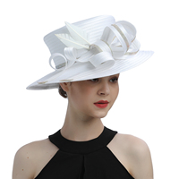 Meistverkaufter Modischer Feder-Fascinator-Hut Eleganter Diamant-Kirchenhut Farbenfroher Großer Formeller Hut für Damen Tanzparty-Dekoration
