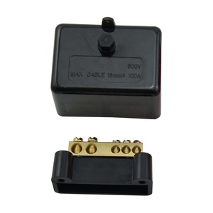 Jh5b Úc 100A 500V 5 lỗ điện đồng 16 mét khối thiết bị đầu cuối hộp Brass hoạt động/Trung tính liên kết cáp Hộp nối - Product Image 2