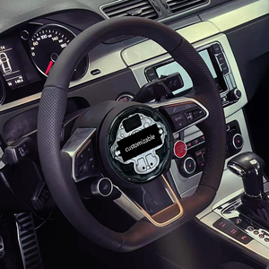 Volante de Cuero y Fibra de Carbono al por Mayor con Levas de Cambio Magnéticas para <span class=keywords><strong>VW</strong></span> Golf MK6 MK7 MK8 GTI R Polo Tiguan Touareg - Product Image 5
