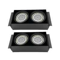 Spot à LED intérieur noir design moderne avec éclairage de calandre encastré sans garniture pour hôtels
