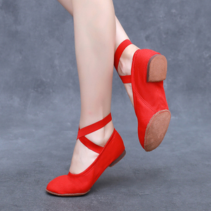 <span class=keywords><strong>Zapatillas</strong></span> Zapatos de bailarina de <span class=keywords><strong>ballet</strong></span> de suela suave Zapatos de gimnasia de yoga para bailar Carne Boca elástica Zapatos de baile de <span class=keywords><strong>Ballet</strong></span> de lona - Product Image 6