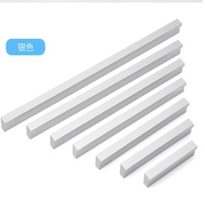 Aluminum Alloy T-Shaped Cabinet Drawer Handles Silver Minimalist Design Durable Furniture Handle - Product Image 1