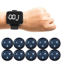 Usine directe restaurant téléavertisseur système d'appel sans fil serveur système d'appel avec montre-bracelet horloge