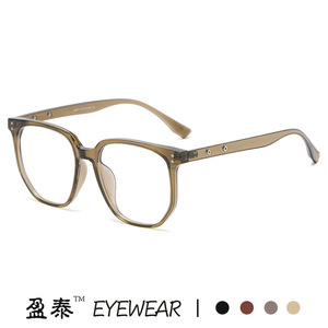 แว่นตาทรงสี่เหลี่ยมสไตล์เรโทร ป้องกันแสงสีฟ้า เลนส์ใส สำหรับทุกเพศ - Product Image 1