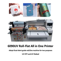 Flatbed dan Roll untuk Roll dan Rotary 3 in 1 A3 A2 resmi I3200 AB Film Label stiker pena telepon akrilik pencetakan UV DTF Printer