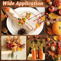 Anneaux de serviette en métal en forme de dinde et de citrouille pour la fête de Thanksgiving, décoration de table pour anniversaire, dîner, automne/hiver, maison et bar