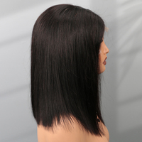 Perruque Bob Lace Front 2x6 HD en Cheveux Humains, avec Partie en T, Dentelle Suisse Transparente HD, Sans Colle