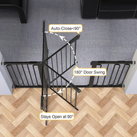 Porte de sécurité Porte de sécurité pour animaux de compagnie pour chiens et chats Escaliers en métal Produits durables pour animaux de compagnie