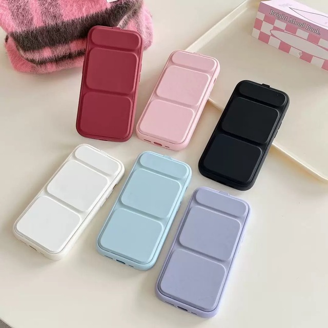 Shockproof Ins Style Flip-style Folding Stand Full Coverage Silicone Mobile Phone Case for for 17/16/15/14/13/12 Pro Max