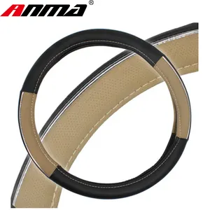 Wholesale PVC PU leather universal shrink anime heated car steering wheel cover