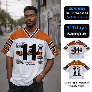Top Ranking Men's Casual Hip Hop T-<b>shirts</b> Spandex/Polyester Knitted 200g Digital Printing Quick Dry OEM Service Custom <b>Patchwork</b> - Product Image 1