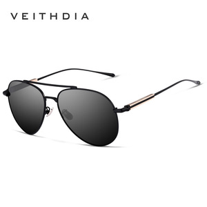 Veithdia Men Metal Sunglasses TAC Lens UV400 Anti Glare Driving Sun Protection - Product Image 1