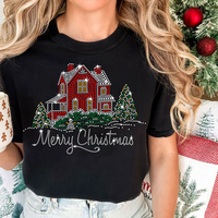 Joyeux Noël Strass Transfert de chaleur Fer sur Bling Crystal Trees pour vêtements