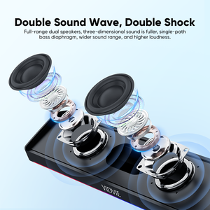 Loa máy tính VIDVIE đa phương tiện, đèn RGB ma thuật, loa trầm, loa chơi game không dây, loa để bàn, loa tầm trung, soundbar - Product Image 4