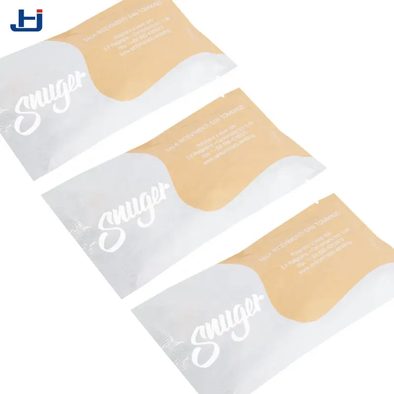 Custom Private Label Single Packaging Hospitality Wet Wipes, Organic Kitchen White Refreshing Wet Cotton Towel