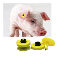 Label Chip UHF 134.2khz FDX-B TPU identifikasi peternakan hewan sapi sapi domba Kambing Babi pelacakan elektronik Qr telinga Tag Rfid
