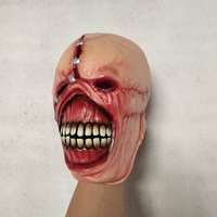 Accessoires d'Horreur pour Halloween Masque de Tyran Resident Evil Cosplay Scars Zombie Tracker Headgear Terror Devil