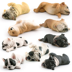 Bouledogue français simulé posture de sommeil décoration amusante pour animaux de compagnie pour la vaisselle de fête et les décorations de table - Product Image 1
