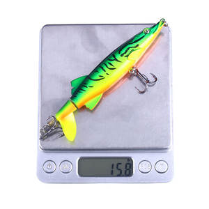 Vente en gros PE035 13cm 16g appâts artificiels en plastique dur ABS style crocodile crayon flottant leurres <span class=keywords><strong>de</strong></span> pêche - Product Image 5