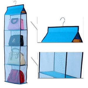 Moderno Sistema de Armario Cuatro Dimensional Montado en la Pared, Almacenamiento Colgante de Malla Plegable Multicapa para Ropa y Sala de Estar - Product Image 5