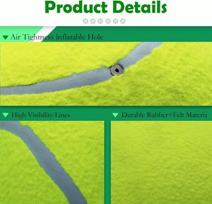 Eco-Friendly Dog Toy Ball Custom Logo Simple Style Squeaky Rubber Felt Chew Interactive Exercise <b>Biting</b> Tennis Balls Custom - Product Image 3
