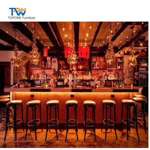 Mostrador de servicio de taberna de restaurante en forma de L amarillo barato de diseño clásico Mostrador de Bar de cerveza - Product Image 3